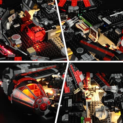 BRIKSMAX Kit d'éclairage pour Lego The Dark Falcon - Éclairage LED compatible avec Lego Star Wars 75389 - Kit Lego non inclus