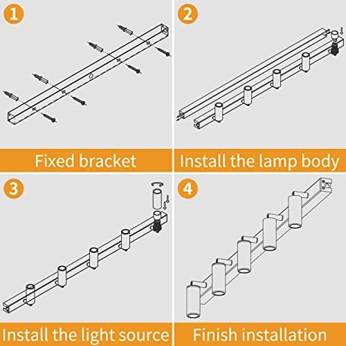 Eofiti Plafonnier LED 5 Spot Orientable Noir Spots LED G9 3W 3000K Blanc Chaud 360LM Moderne Éclairage de Plafond pour Salon Salle à Manger Cuisine Chambre Couloir Ampoules Incluses
