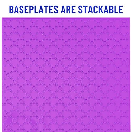 Strictly Briks - Lot de 4 plaques de Base Classiques - pour Jeux de Construction - Compatible avec Toutes Les Grandes Marques - 25,4 x 25,4 cm - pour Fille