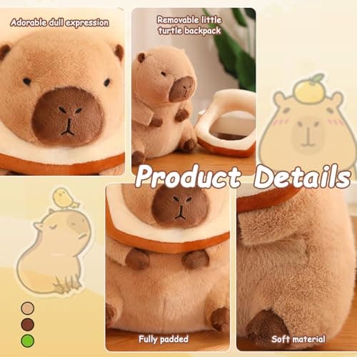 DGUSO Peluche Capybara Simulation, 25cm Capybara Peluche, Capybara Gifts Jouet, Mignon Jouet en Peluche Capybara, Décoration d'Intérieur, Jouets de Guérison pour Enfants et Adultes