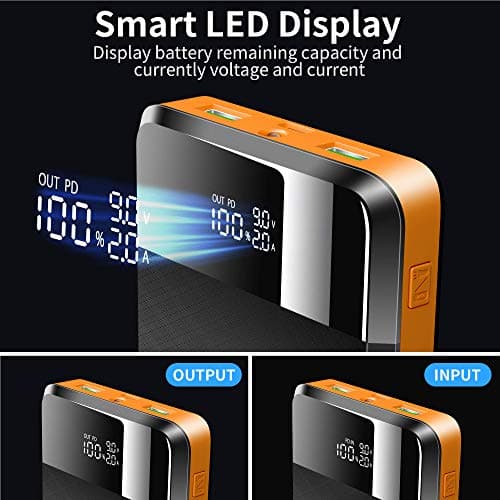 Batterie Externe Charge Rapide 42800mAh 25W Power Bank Portable USB C Output & Input Chargeur Batterie Externe Grande Capacité avec 3 Sorties et 3 Entrées pour Téléphones
