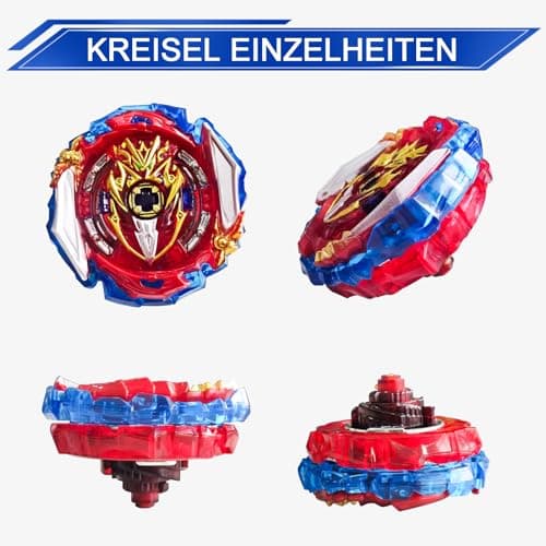 Hozuumo Bey Toupie Bay Blade Burst Turbo Combinaison, avec Metal Fusion Lanceur, Jouets Classiques Enfants Cadeau 2