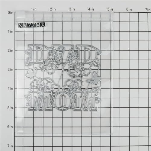 XMZZMX Matrices de découpe en métal pour la fête des pères et des mères pour la fabrication de cartes, le gaufrage sur papier, les pochettes de rangement, les cadres photo, les albums photo, le