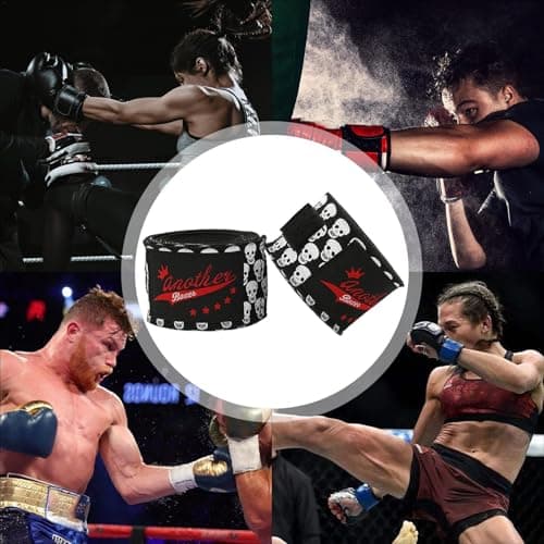 Bandages de boxe à motif tête de mort | Bandages de boxe à motif tête de mort | Bandages de boxe effrayants | Bandages de boxe à motif crâne | Soutien solide conçu pour l'entraînement et la