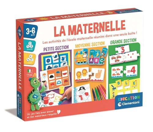 Clementoni - La Maternelle dès 3 Ans - Coffret de Jeux éducatifs Qui réunit de Nombreuses activités de l’école Maternelle. pour Enfant - Apprendre en s'amusant - Fabriqué en Italie