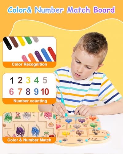 Bixury Labyrinthe Magnetique Jeux Enfant 3 Ans, Jeux Montessori Spielzeug 3 4 5 Ans en Bois pour Forme de Dinosaure Magnetspiel, Motricitépour garçons Filles Educatif Cadeau 3-7 Ans