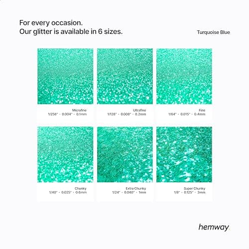 Paillettes pour Résine Bleu Turquoise Métallique Cristaux for Époxy Artisanat Fines Paillettes Gobelets Fondant de cire 100g / 3.5oz