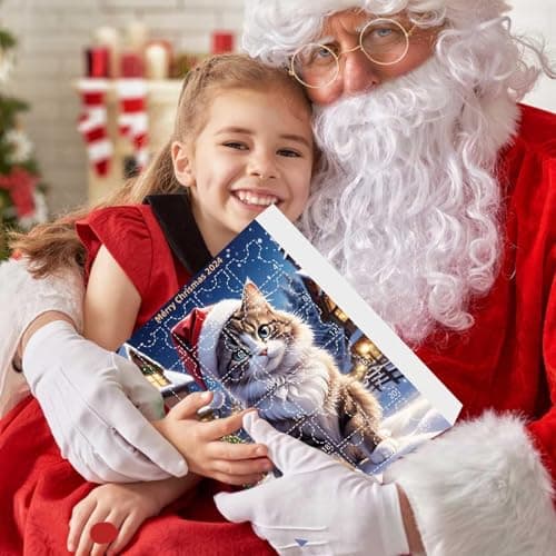 Calendrier De L'Avent Avec Pendentifs En Forme De Chat 2024, Calendrier Du Compte À Rebours Avec Pendentifs Pour Arbre De Noël, 24 Jours Calendrier De L'Avent, Pour Décoration De Noël