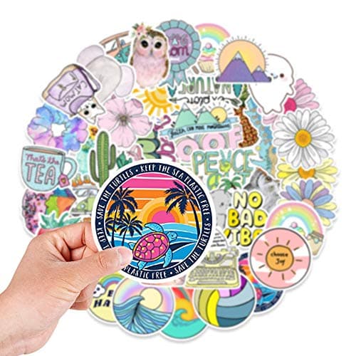LICHENGTAI Autocollant 100pcs, Stickers Kawaii Autocollant Scrapbooking Stickers Aesthetic, Autocollant Velo Stickers Skate Autocollant Voiture Stickers Moto Autocollant pour Journal DIY Cahier