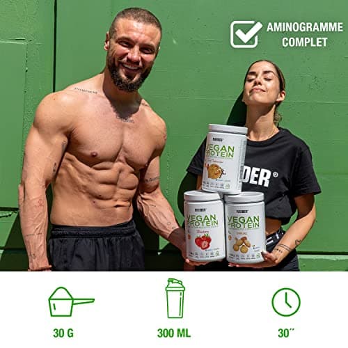 Weider Vegan Protein (750g) Goût Cappuccino. Protéines 100% Vegetal 23g/dose, Pois (Isolat Pisane) & Riz. Avec Vitamine B12 & Stevia. Sans Gluten, Sans Sucre. Emballage 50% Recyclé, 100% Recyclable