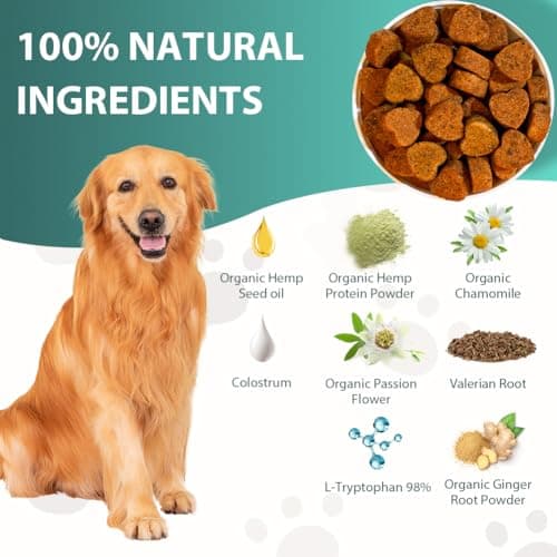 Adiwo Calmant pour Chien, 120pcs Calmant à Mâcher pour Chiens, Saveur de Poulet Snacks Naturels Apaisants, Réduire la Pression pour Chien et Chat, Réduire l’anxiété de l’Animal