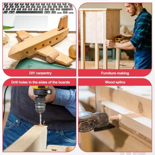 EFUTURETIME Gabarit de Percage Vertical, 2-10 mm Trous Locator Travail du Bois, Kit de Chevilles à Centrage Automatique, Guide de Percage Droit pour Perçage et Repérage du Centre, Rouge