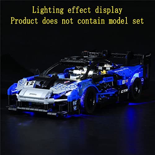 GEAMENT Jeu De Lumières Compatible avec Lego McLaren Senna GTR - Kit D'éclairage LED pour Technic 42123 (Modèle de Bloc Non Inclus)