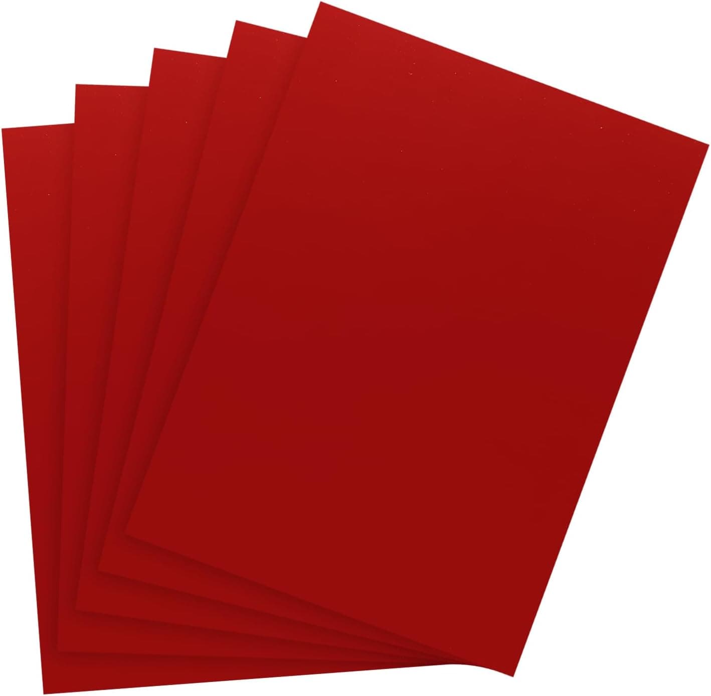 PATIKIL Feuilles de Carton Miroir Métallique 12" x 8.5" Pour Scrapbooking | Lot de 10 Feuilles de Carton Rouge en Papier Aluminium Réfléchissant de 250gsm, Affiches Bricolage