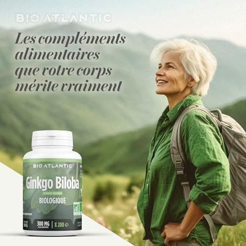 Ginkgo Biloba Bio 300 mg - Comprimés (200 unité (Lot de 1))