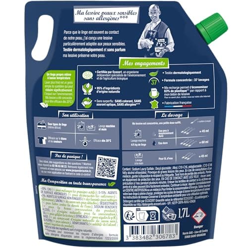 Recharge Ma lessive Peaux Sensibles Ecocert - Sans allergènes 1,7L