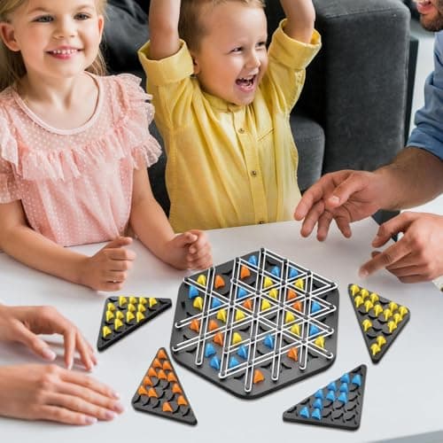 Jeu De Triangle en Chaîne, Jeu De Stratégie Triggle, Le Triggle Jeu Élastique, Jeux D'échec en Chaîne Triangulaire, Triggle Jeu De Société, Triangle Board Game