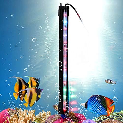 GOTOTOP 100-240V lumières LED d'aquarium pour Aquarium coloré Flash Lent Barre Lumineuse à Bulles de Voyage Multifonctionnel(DB-40)