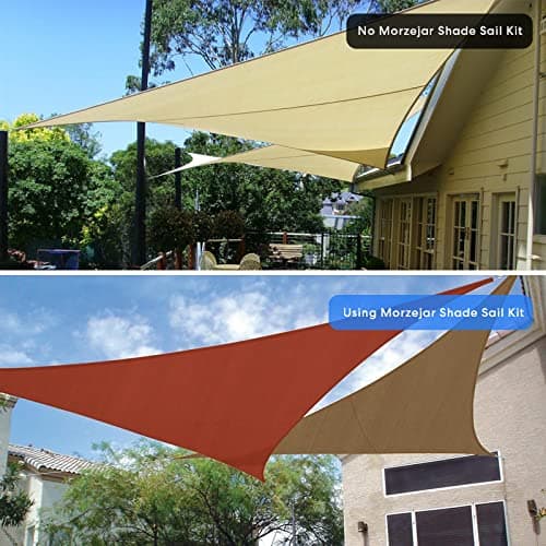 Covlongyu Kit de Fixation pour Voile d'ombrage, 304 Kit de matériel de Pare - Soleil en Acier Inoxydable Rectangle Triangle et carré......