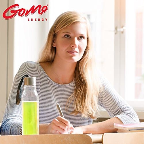 GoMo ENERGY® Boisson de vitalité 100% naturelle sans sucre | Stimulation physique et mentale | Plus d’énergie et de concentration | Végane hypocalorique édulcorée avec stevia | SOUR APPLE 30 portions