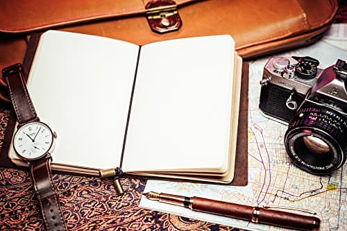 Carnet De Poche En Cuir Wanderings - 12,5 X 9 Cm. - Petit Journal De Voyage Rechargeable – Format Passeport, Parfait Pour Écriture, Cadeaux, Voyageurs, Professionnels, Journal Ou Organisateur, Petite