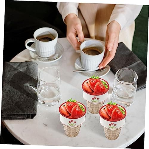 ANDRESLAD 2 Pièces coupe à glace en céramique bols de dégustation bols à dessert tasses à cappuccino mug cafe tea cup tasse à café verre gobelet multi-usages tasse de petit déjeuner pratique
