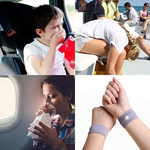 Notherss Bracelet Anti Nausée 8 Paires Bandes sans effets secondaires pour enfants et adultes, mal de voiture, Mal de mer, grossesses et de voyage (couleur aléatoire)