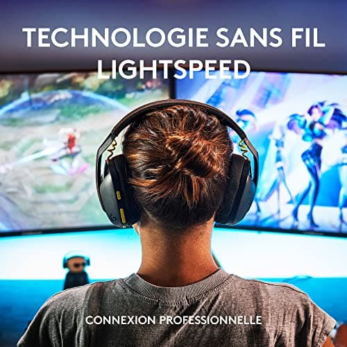 Logitech G435 LIGHTSPEED & Bluetooth sans Fil Casque Gamer léger circum-auriculaire, Micro intégré, Batterie de 18h, Compatible avec Dolby Atmos, PC, PS4, PS5, Mobile, Nintendo Switch - Noir