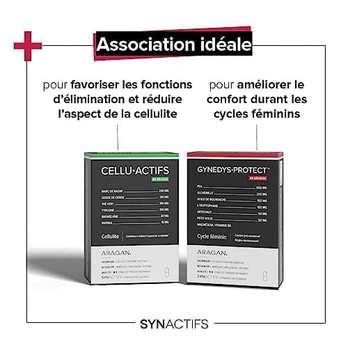 ARAGAN Synactifs Lot de 3 Circactifs | Complément Alimentaire Circulation, Jambes Lourdes | Vigne Rouge, Raisin, Citron, Sélénium, Huile essentielle | 90 gélules | 2 mois de prise Fabriqué en France