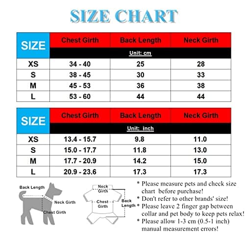 Oslueidy Manteaux d'hiver, Imperméable Veste pour Chien, Animal Chiot Veste Gilet, Chiot Vêtements Coat, Veste d'habillement Chien pour Petits Chiens (Rouge, XS)