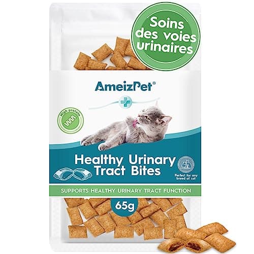 AmeizPet Friandises pour Chat Voies Urinaires - Biscuits Croustillants pour Chat Complément Alimentaire 65 g (2.3 oz)
