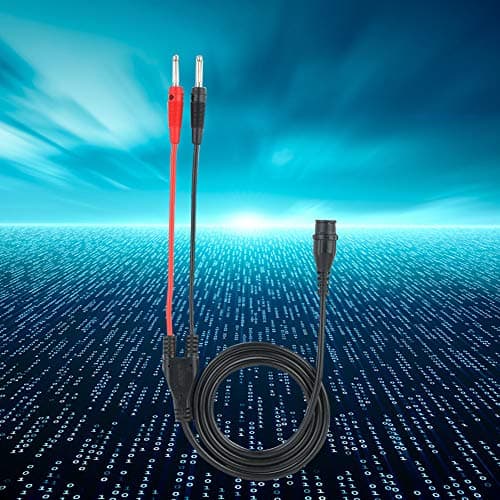 Akozon Câble mâle BNC mâle Fiche mâle à fiche banane Câble coaxial Oscilloscope Cordon de test 120 cm P1203 avec cercles de protection en silicone