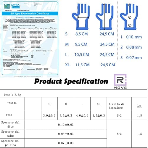 200 gants Nitrile M Noirs sans poussière, sans latex, hypoallergéniques, gants pour esthéticiennes, tatoueurs, domaines médicaux, manipulation des aliments gants jetables (Taille M)