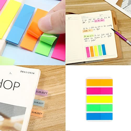 Lot de 12 pochettes classeur A5 6 trous avec étiquettes autocollantes fluo. Dossier à glissière en plastique transparent imperméable à l'eau 6 trous perforés divers dossiers pour l'école de bureau