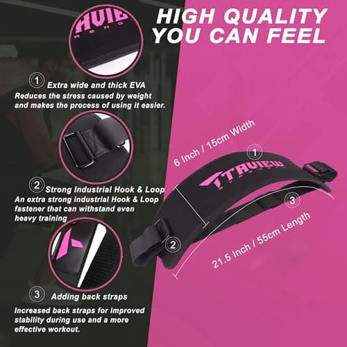 Hip Thrust Belt, Booty Belt für Hip Thrust, Hip Belt Pad für Glute Bridge Butt Workout mit Hanteln Kettlebells für Lunges Reverse Squat