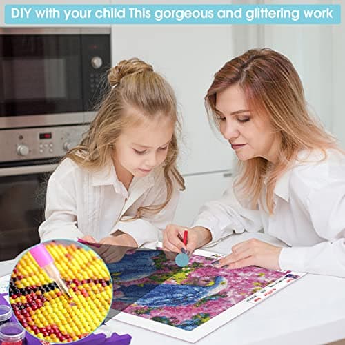 Pavemlo 5D DIY Diamond Painting Kits Dragon Aux Yeux Verts, Diamant Peinture Point De Croix Broderie Animal, Strass Complet Image Arts Pour Peinture Salon Chambre Décoration Sticker Mural 30x40 cm