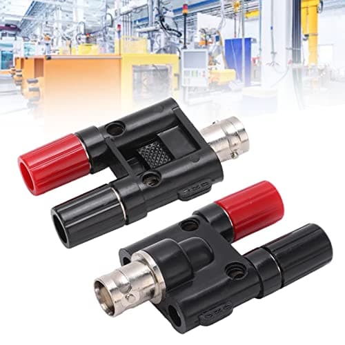 Lot de 2 Connecteurs Femelles Bnc à La Borne de Liaison, Connecteur Répartiteur Coaxial RF Femelle Double Banane 4 MM pour Équipement Électronique, Équipement Industriel