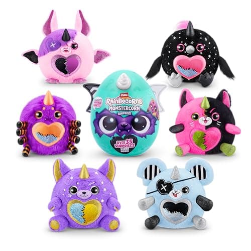 Rainbocorns Monstercorn Surprise, (Vampire Cat) Jouets pour Filles, peluche, Halloween