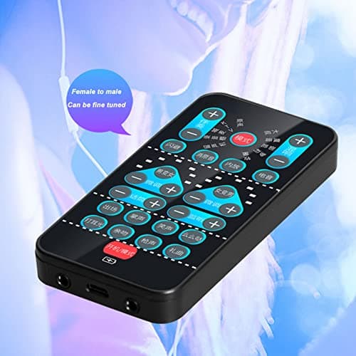 Changeur de Voix Portable, Carte Son Portable Mini Dispositif de Changement de Voix avec 8 Effets Sonores Fixes, Mini Dispositif de Changement de Voix Ghostface Changeur de Voix
