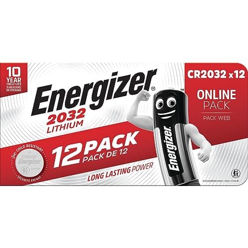 Piles Bouton Energizer Lithium 2032, Paquet de 12