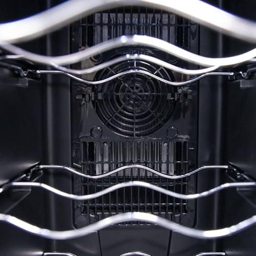 Cecotec Cave a vin Bolero GrandSommelier 1250 CoolCrystal. Cave à vin 12 Bouteilles avec refroidissement thermoélectrique et lumière LED à l'intérieur pour une meilleure conservation.
