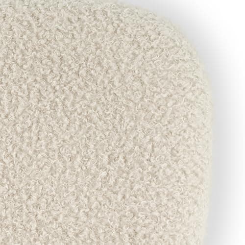 LEWE 4 Pièces de Chaise de Salle à Manger, Molleton Teddy, Dossier Semi-courbé, Compact mais Robuste, sans Accoudoirs, Facile à Installer, Adaptée aux Femmes, aux Adolescents - (Beige)