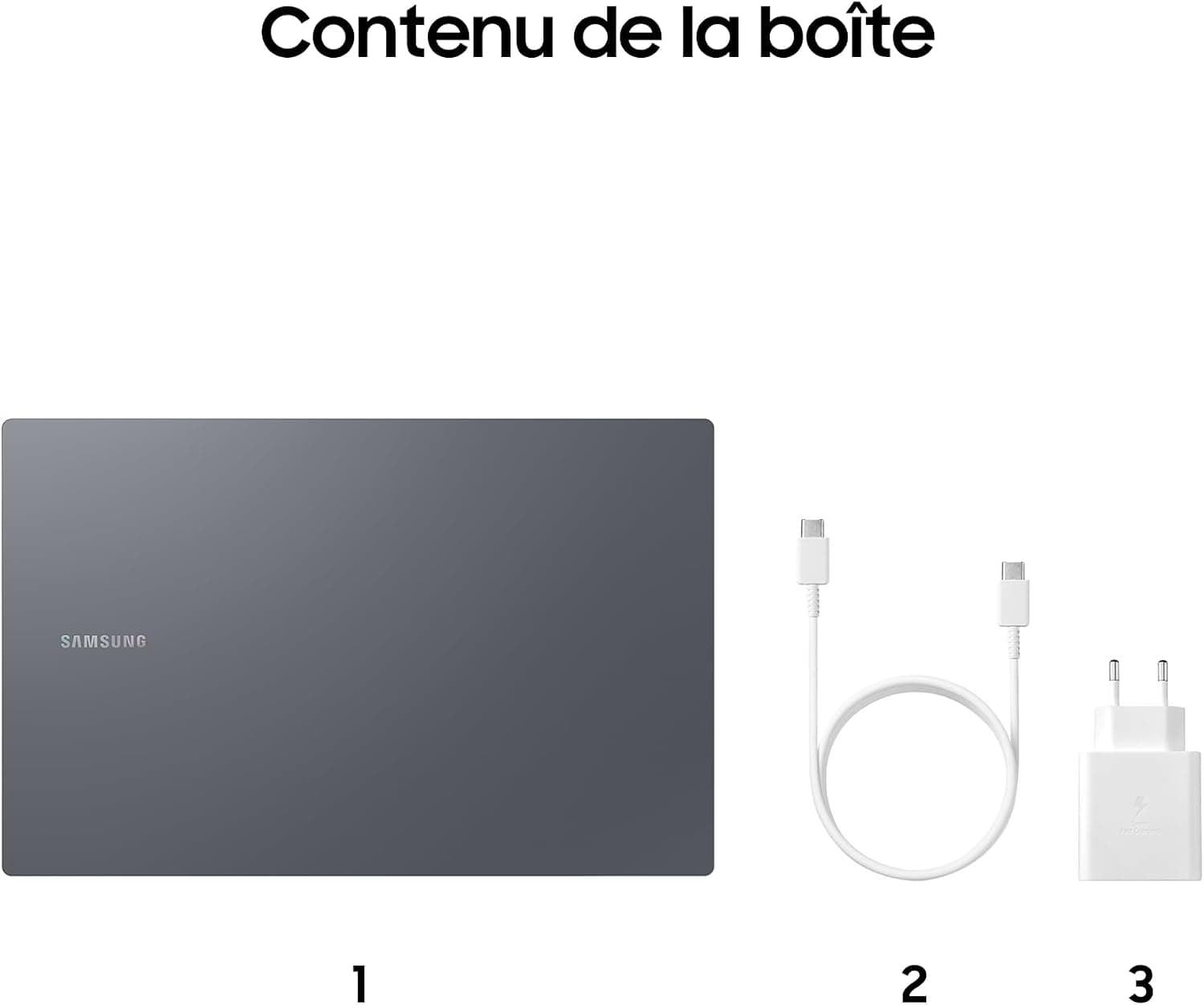 Samsung Galaxy Book4, Ordinateur Portable 15.6'', Intel Core i5, 8Go RAM, 256Go SSD, Clavier AZERTY FR, Gris