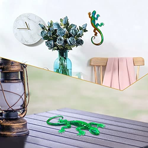 AFUNTA Lot de 4 moules en résine 3D en forme d'animal, moules en résine de silicone pour gecko, hippocampe, lézard, porte-clés en résine époxy avec 10 porte-clés, pour décoration murale, bureau