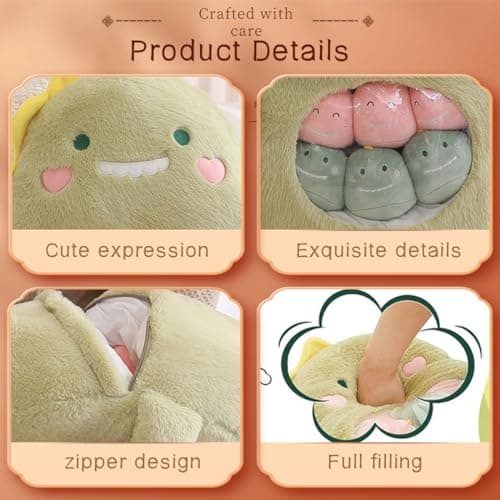 Aiuidun Mignon Panda Peluche Oreiller Jouet, Amovible Panda Animaux en Peluche Snack Oreiller, Doux Panda Peluche Animal Hold - UP Doll Fille garçon Cadeau