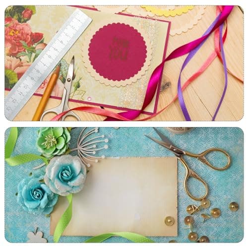 QUARKZMAN Ruban Satin de 100 Yards/300 Pieds pour Emballage Cadeau 1 cm et 2,5 cm Ruban Gros-Grain pour Saint-Valentin pour Gâteau de Fête, Bouquet Fleurs, Rouge (50 Yards/Chaque Rouleau)