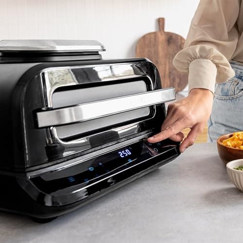 Cecotec Friteuse à Air Grill sans Huile de 6 L Cecofry FireDome 6000. 2400 W, 6 Modes de Cuisson et 4 Niveaux Grill, Thermostat Réglable, Comprend une Sonde de Température et des Accessoires