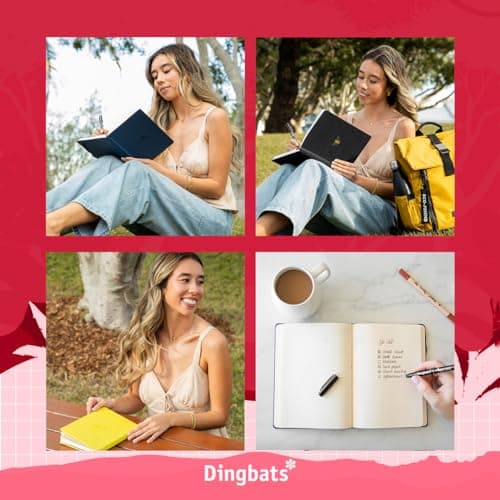 Dingbats - Carnet À Pointillés Pour Animaux Sauvages, Kangourou Rouge, A5 - Carnet À Couverture Rigide - Papier Crème 100 G/m2 Résistant À L'encre
