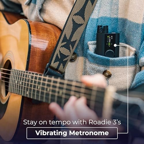 ROADIE 3 | Accordeur de Guitare Automatique, Métronome & Enrouleur de cordes | Pour Guitare Electrique, Guitare Acoustique, Guitare à 12 Cordes, Ukulele, Banjo, Mandoline | 100+ Accordages Alternatifs