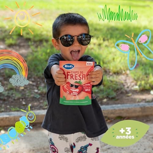 Hero Solo - Snack BIO Chips de 100% Fraise, Sans Sucre Ajouté, Sans Gluten et Allergenes, Sans Huile de Palme, Origine Naturalle, Produit Écologique - Pack de 12x12gr